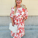 {FINAL SALE} Blossom Breeze Floral Midi Dress - The Pink Pineapple 850