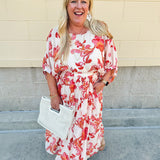 {FINAL SALE} Blossom Breeze Floral Midi Dress - The Pink Pineapple 850