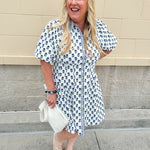 {FINAL SALE} Bluebell Lane Puff Sleeve Dress - The Pink Pineapple 850