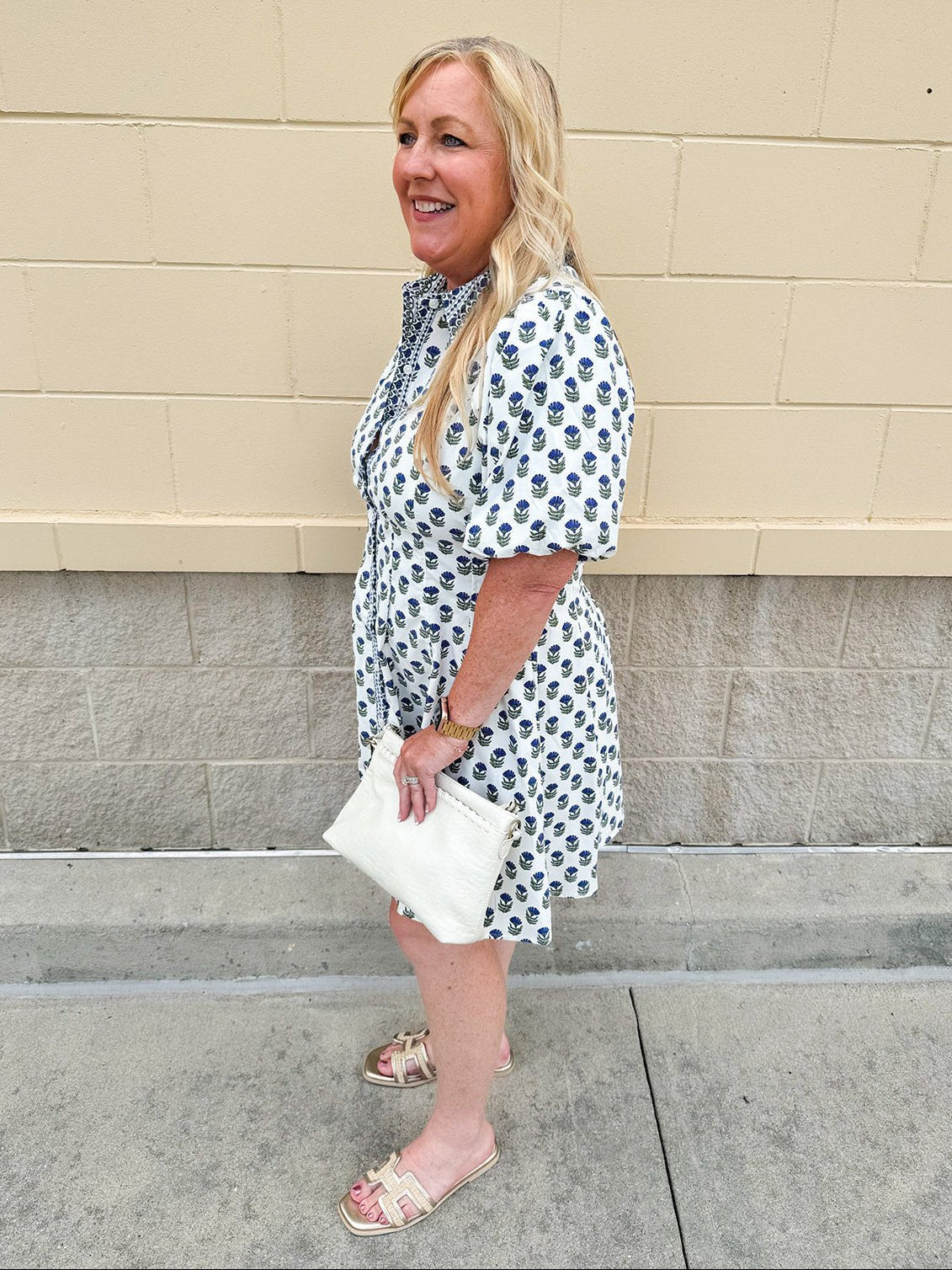 {FINAL SALE} Bluebell Lane Puff Sleeve Dress - The Pink Pineapple 850