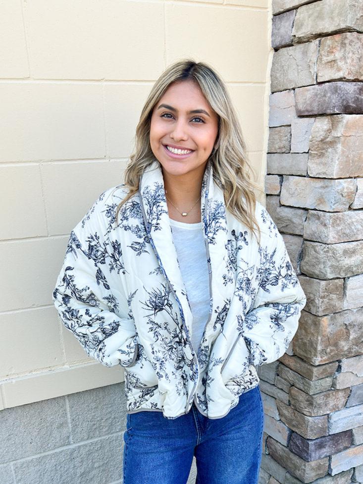 {FINAL SALE} Bodega Babe Floral Jacket - The Pink Pineapple 850