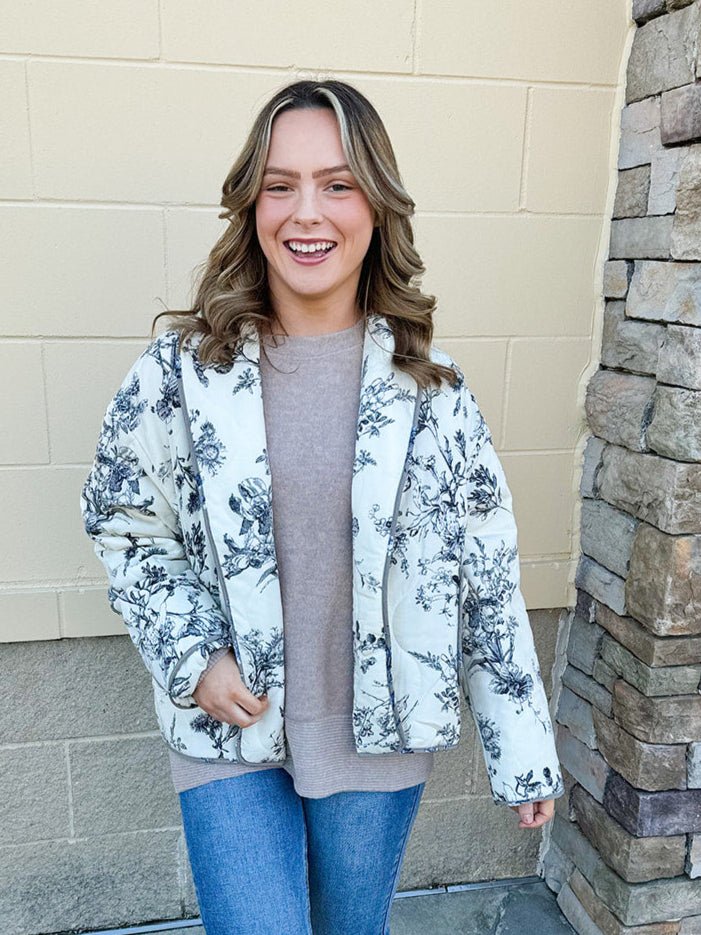 {FINAL SALE} Bodega Babe Floral Jacket - The Pink Pineapple 850