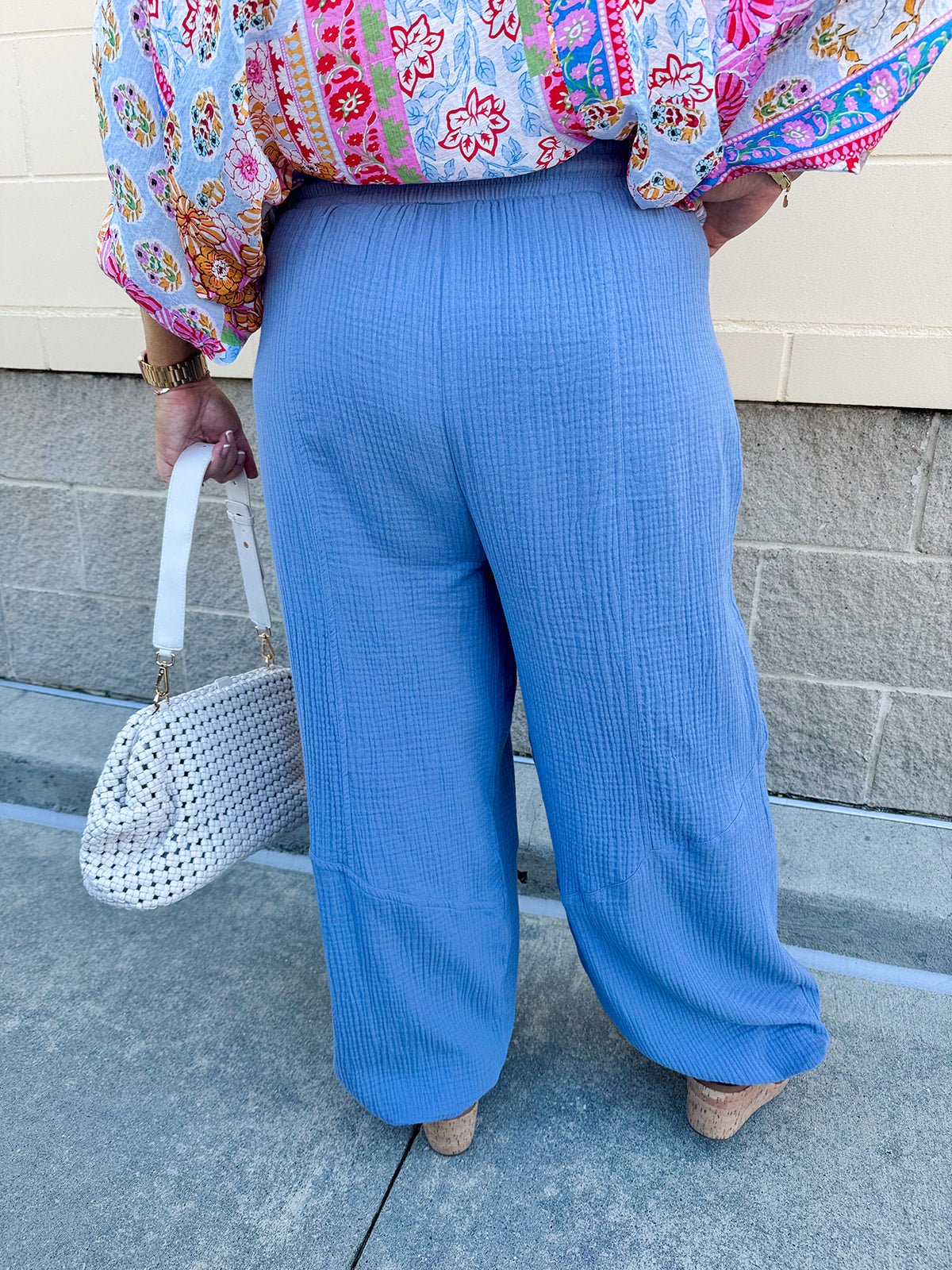 {FINAL SALE} Breezy Bay Wide Leg Blue Pants - The Pink Pineapple 850