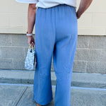 {FINAL SALE} Breezy Bay Wide Leg Blue Pants - The Pink Pineapple 850