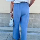 {FINAL SALE} Breezy Bay Wide Leg Blue Pants - The Pink Pineapple 850