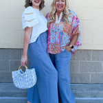 {FINAL SALE} Breezy Bay Wide Leg Blue Pants - The Pink Pineapple 850