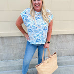 {FINAL SALE} Bubbly Personality Cap Sleeve Top - The Pink Pineapple 850