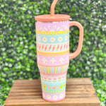 {FINAL SALE} Bunny Trail Mega Mug 40oz - The Pink Pineapple 850