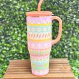 {FINAL SALE} Bunny Trail Mega Mug 40oz - The Pink Pineapple 850