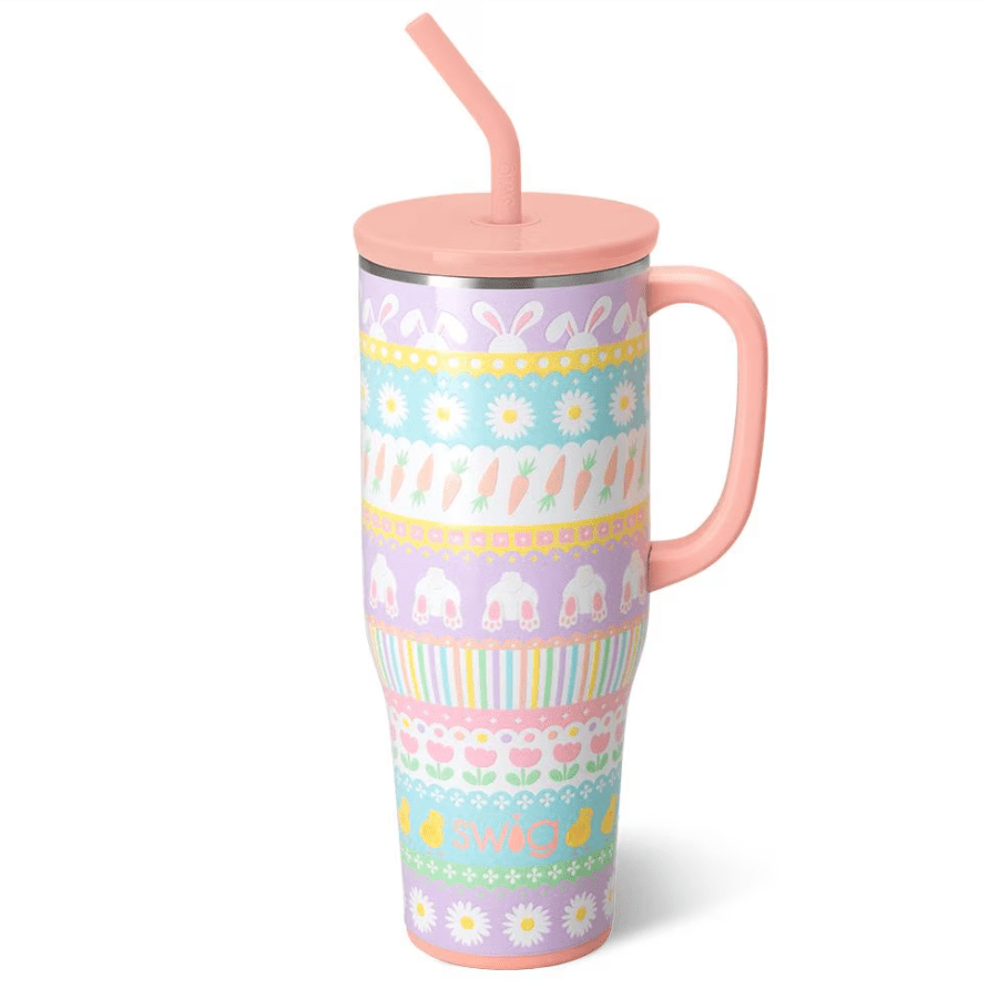 {FINAL SALE} Bunny Trail Mega Mug 40oz - The Pink Pineapple 850