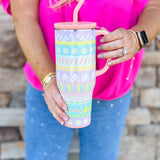 {FINAL SALE} Bunny Trail Mega Mug 40oz - The Pink Pineapple 850