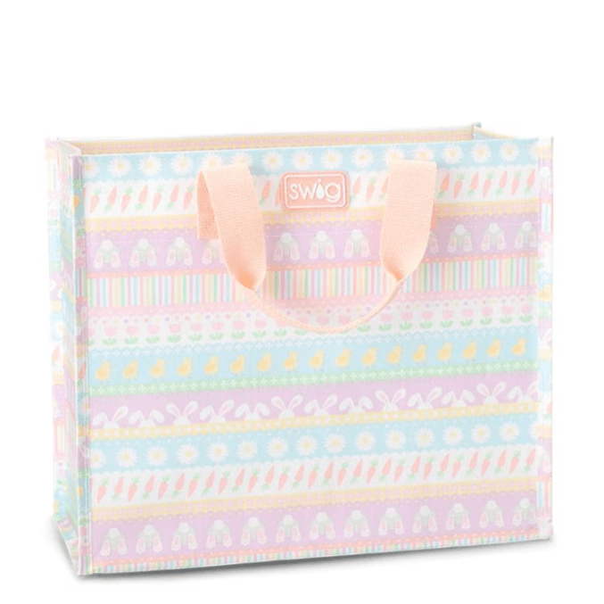 {FINAL SALE} Bunny Trail Reusable Gift Bag Medium - The Pink Pineapple 850