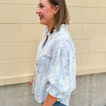 {FINAL SALE} Butterfly Garden Ruffle Top - The Pink Pineapple 850