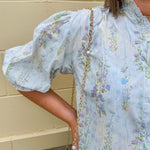 {FINAL SALE} Butterfly Garden Ruffle Top - The Pink Pineapple 850