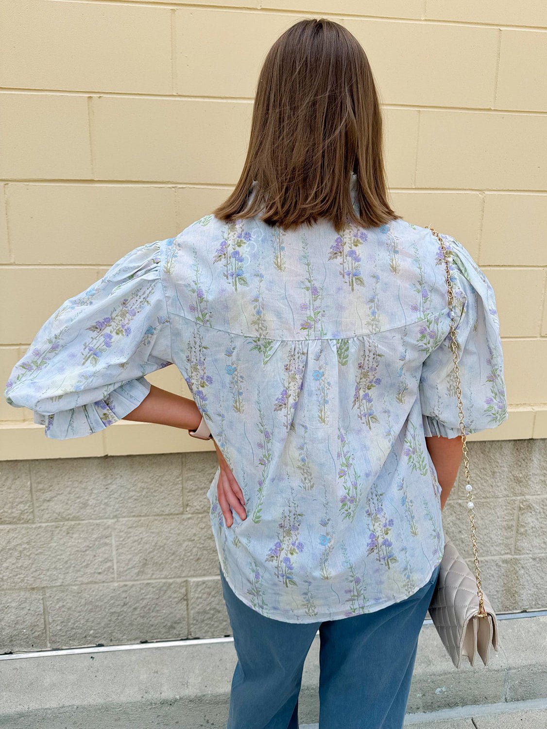 {FINAL SALE} Butterfly Garden Ruffle Top - The Pink Pineapple 850
