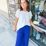 {FINAL SALE} Caught Crushing Jacquard Blue Pants - The Pink Pineapple 850