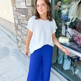 {FINAL SALE} Caught Crushing Jacquard Blue Pants - The Pink Pineapple 850