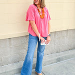 {FINAL SALE} Chateau Daydream Linen Top in Light Coral - The Pink Pineapple 850