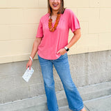 {FINAL SALE} Chateau Daydream Linen Top in Light Coral - The Pink Pineapple 850