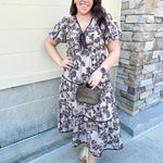 {FINAL SALE} Cider Toasting Tiered Midi Dress - The Pink Pineapple 850