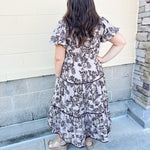 {FINAL SALE} Cider Toasting Tiered Midi Dress - The Pink Pineapple 850