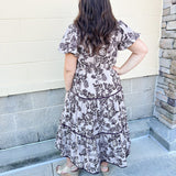 {FINAL SALE} Cider Toasting Tiered Midi Dress - The Pink Pineapple 850