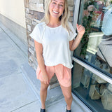 {FINAL SALE} Claim To Love Linen Bermuda Shorts - The Pink Pineapple 850