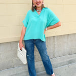 {FINAL SALE} Coastal Breeze Dolman Top - The Pink Pineapple 850