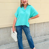 {FINAL SALE} Coastal Breeze Dolman Top - The Pink Pineapple 850