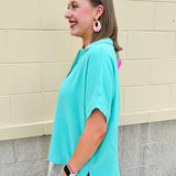 {FINAL SALE} Coastal Breeze Dolman Top - The Pink Pineapple 850