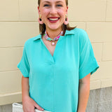 {FINAL SALE} Coastal Breeze Dolman Top - The Pink Pineapple 850