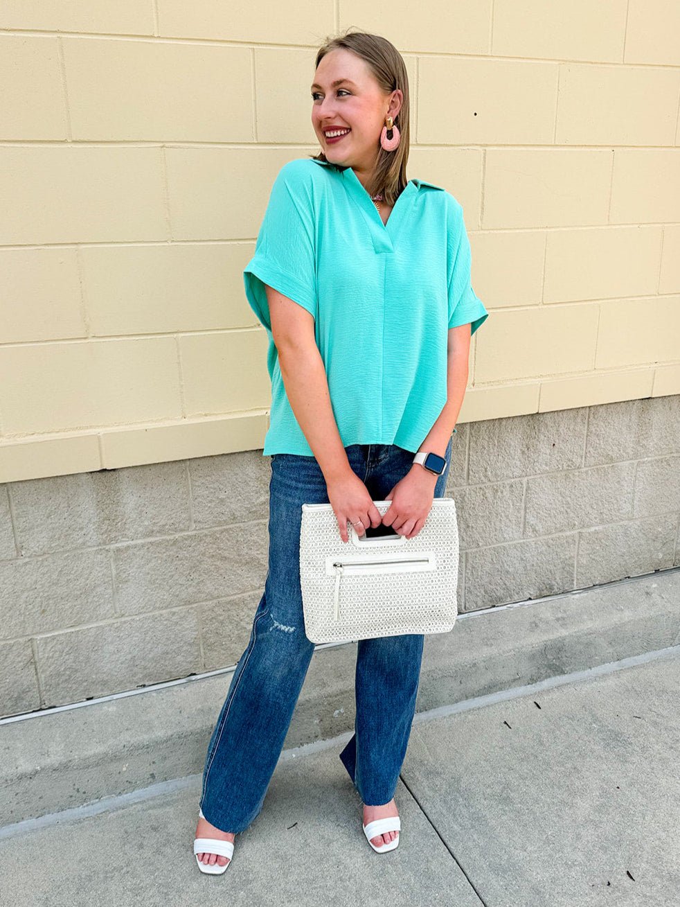 {FINAL SALE} Coastal Breeze Dolman Top - The Pink Pineapple 850