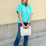 {FINAL SALE} Coastal Breeze Dolman Top - The Pink Pineapple 850