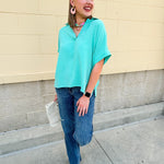 {FINAL SALE} Coastal Breeze Dolman Top - The Pink Pineapple 850