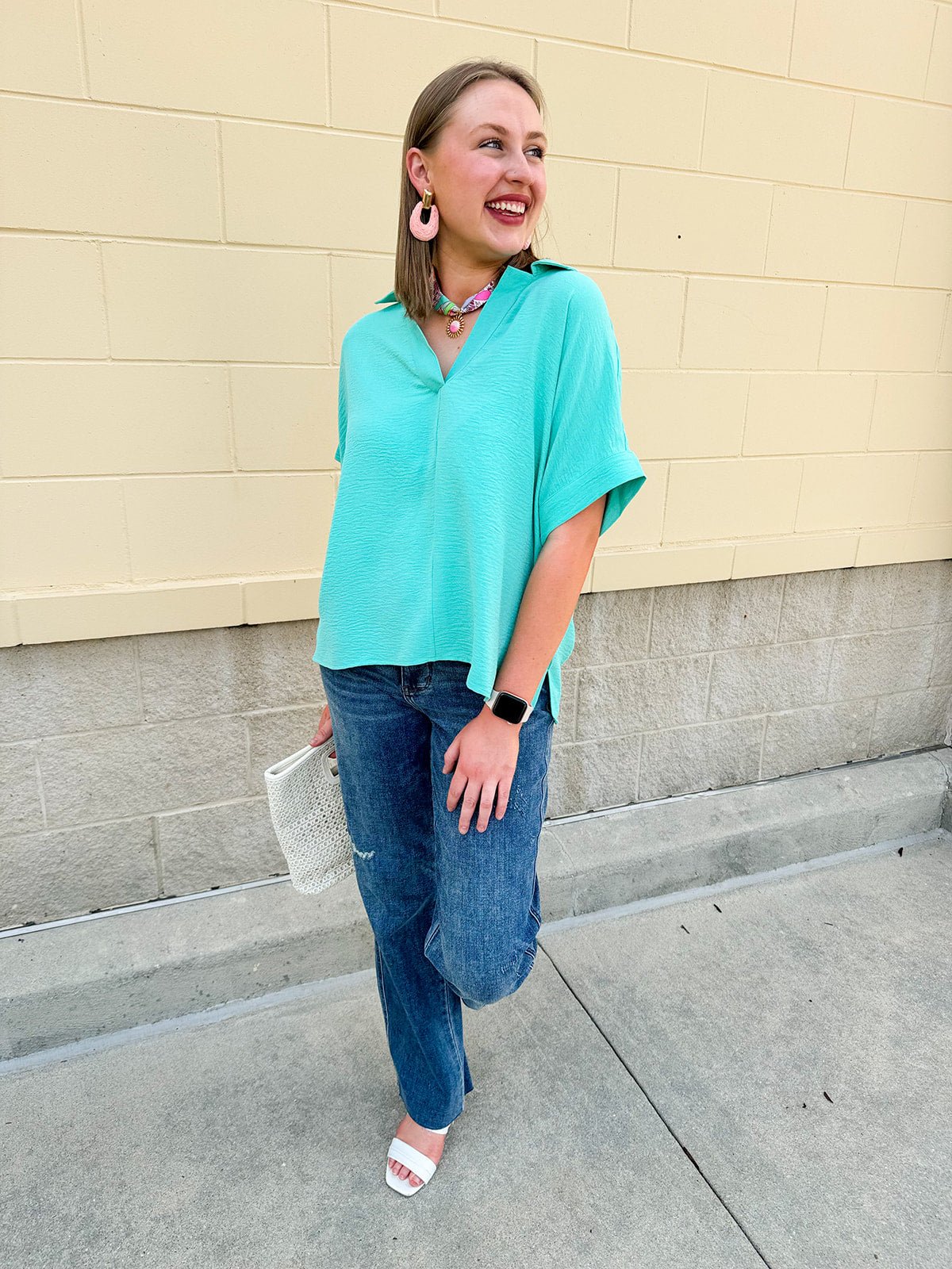 {FINAL SALE} Coastal Breeze Dolman Top - The Pink Pineapple 850