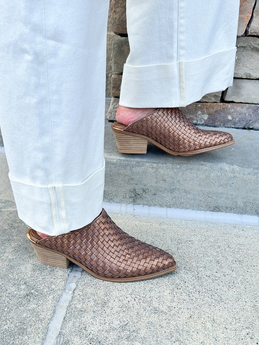 {FINAL SALE} [Corkys] TGIF Bronze Mules - The Pink Pineapple 850