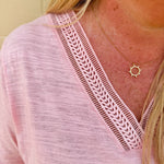 {FINAL SALE} Cotton Candy Kiss V - Neck Top - The Pink Pineapple 850