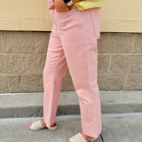 {FINAL SALE} [Daze] Rosewater High Rise Ankle Flare Jean - The Pink Pineapple 850