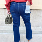 {FINAL SALE} [Dear John] Jeanne Mid - Rise Cropped Flare Jeans in Richmond - The Pink Pineapple 850