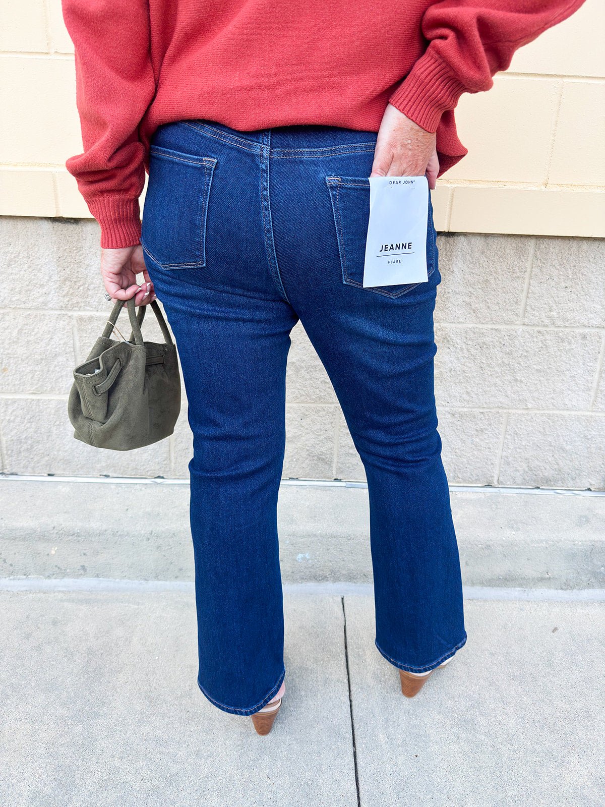 {FINAL SALE} [Dear John] Jeanne Mid - Rise Cropped Flare Jeans in Richmond - The Pink Pineapple 850