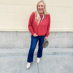 {FINAL SALE} [Dear John] Jeanne Mid - Rise Cropped Flare Jeans in Richmond - The Pink Pineapple 850
