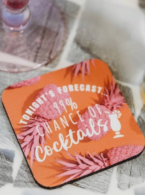 {FINAL SALE} Drink Ink Coasters - The Pink Pineapple 850