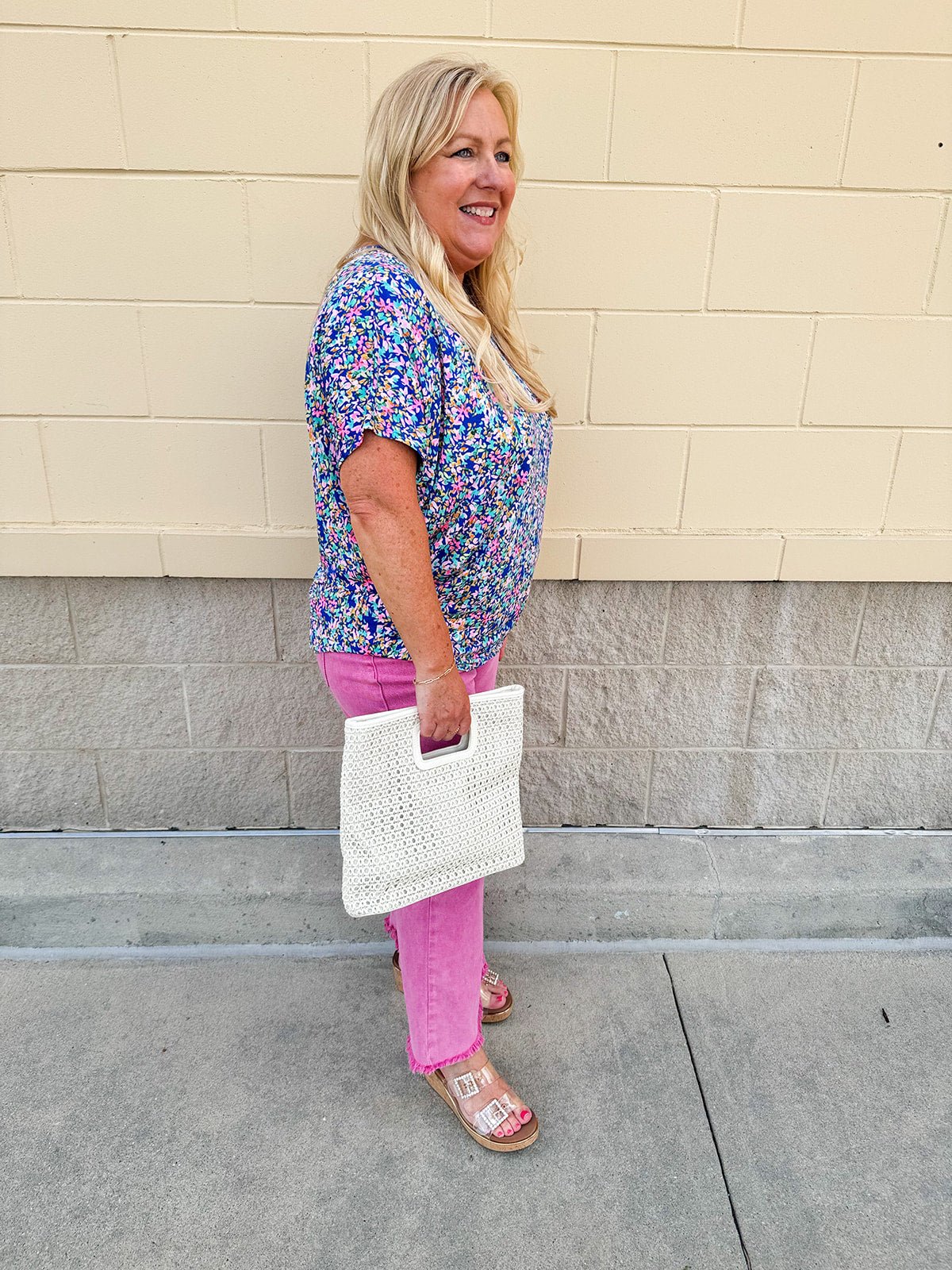 {FINAL SALE} Final Touch Floral Poncho Top - The Pink Pineapple 850