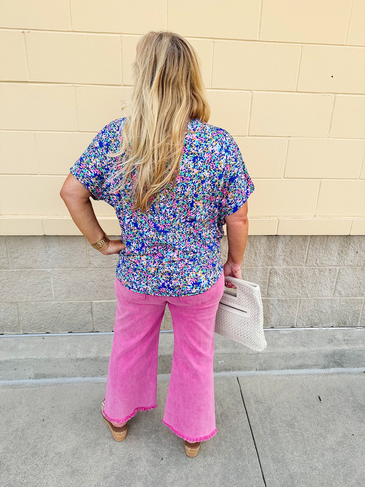 {FINAL SALE} Final Touch Floral Poncho Top - The Pink Pineapple 850