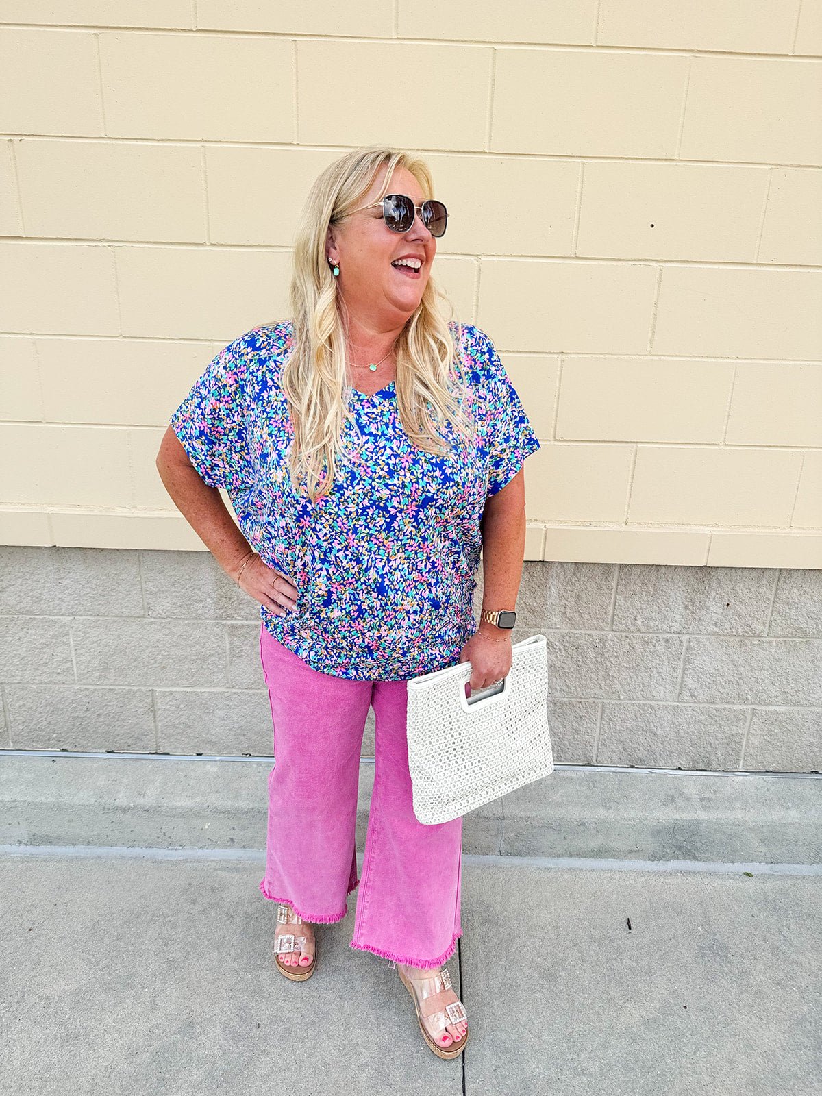 {FINAL SALE} Final Touch Floral Poncho Top - The Pink Pineapple 850