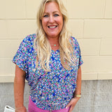 {FINAL SALE} Final Touch Floral Poncho Top - The Pink Pineapple 850