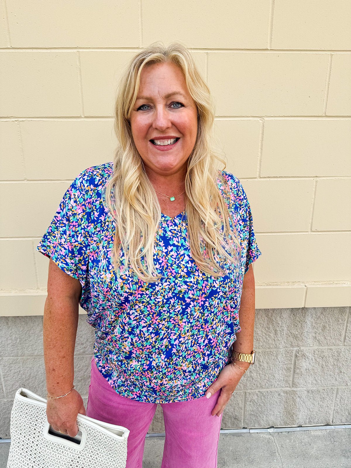 {FINAL SALE} Final Touch Floral Poncho Top - The Pink Pineapple 850