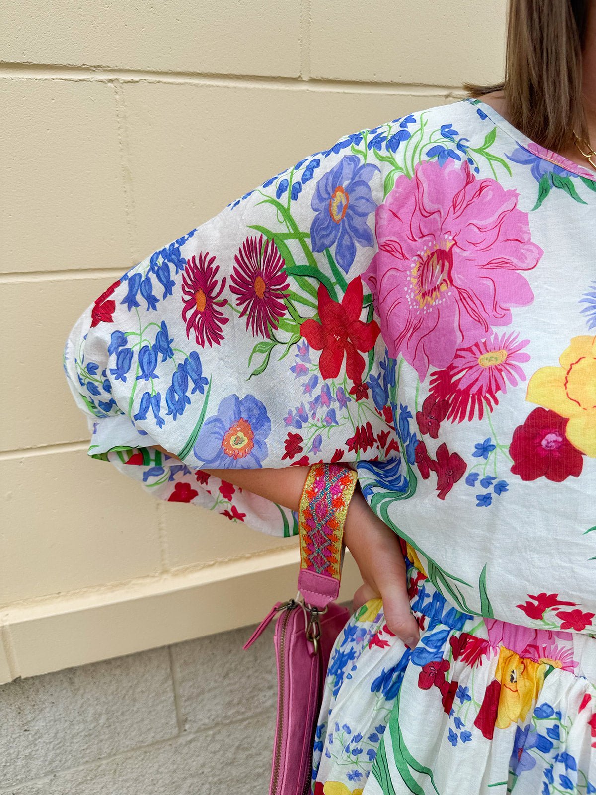 {FINAL SALE} Floral Escape Dolman Mini Dress - The Pink Pineapple 850