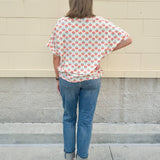 {FINAL SALE} Flower Picking Drop Shoulder Top - The Pink Pineapple 850