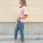 {FINAL SALE} Flower Picking Drop Shoulder Top - The Pink Pineapple 850